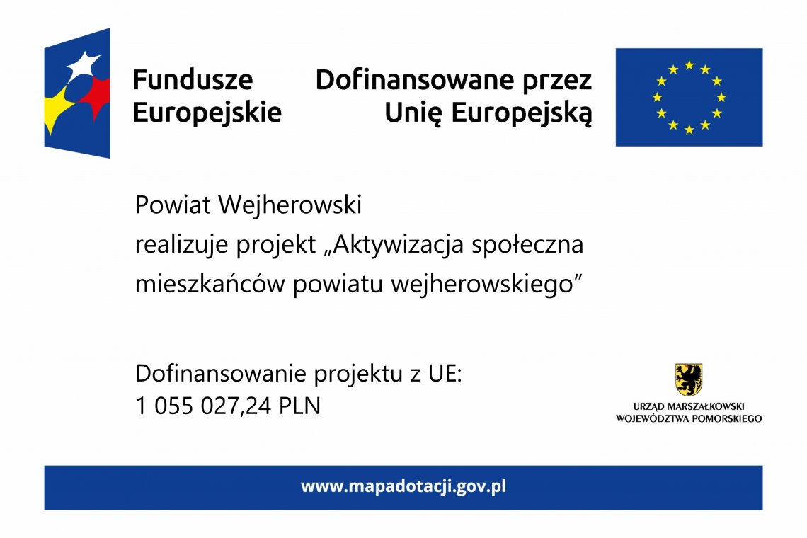 Rusza projekt Powiatu Wejherowskiego pt. "Aktywizacja społeczna mieszkańców powiatu wejherowskiego"